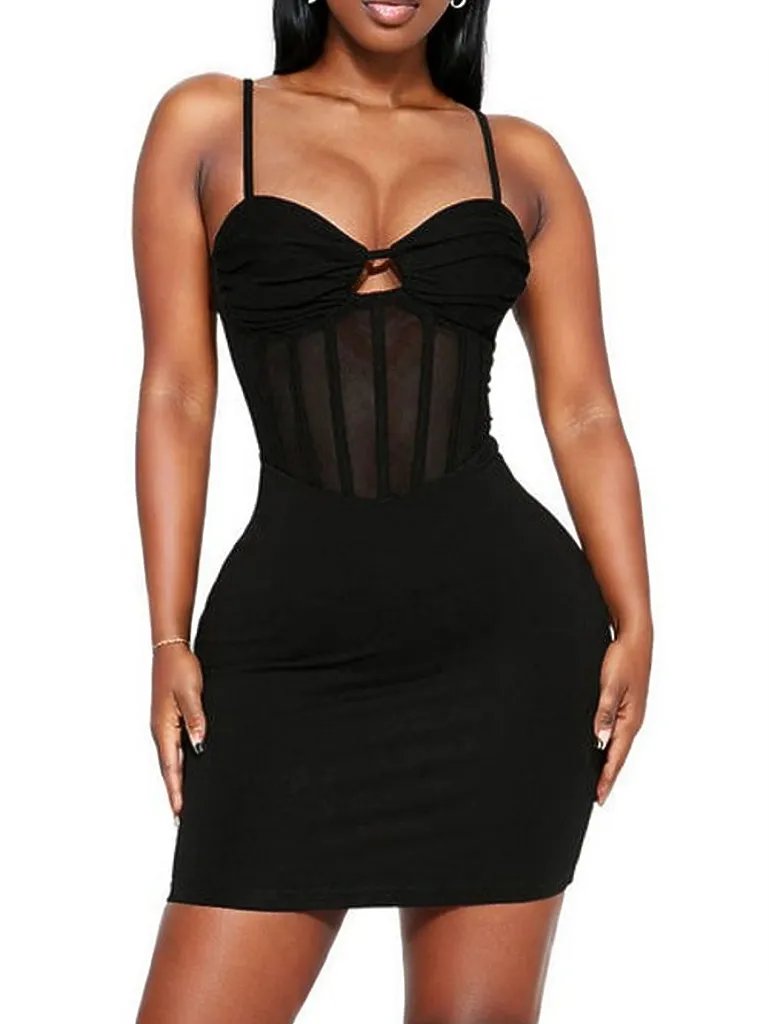 Alluré Bodycon Mesh Dress