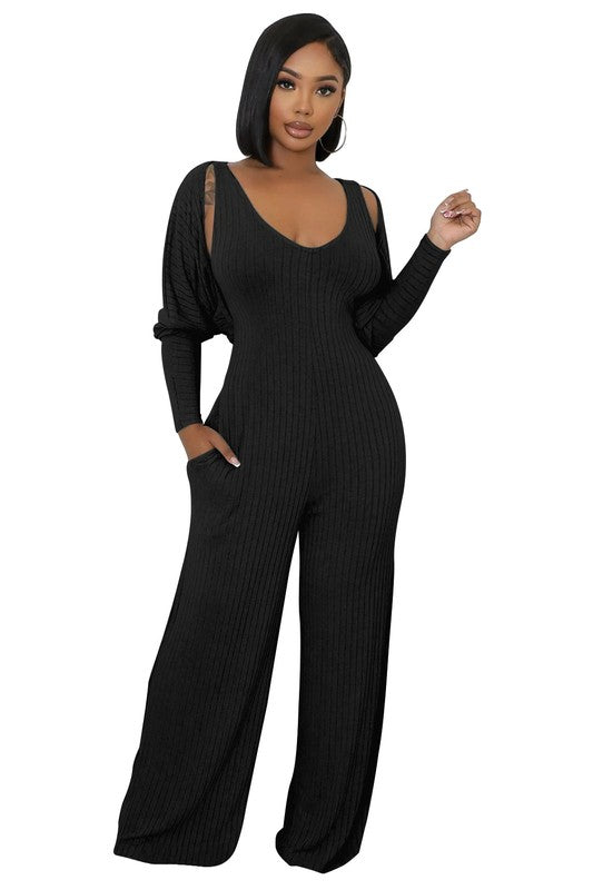 WOMEN TWO PIECE JUMPSUIT SET