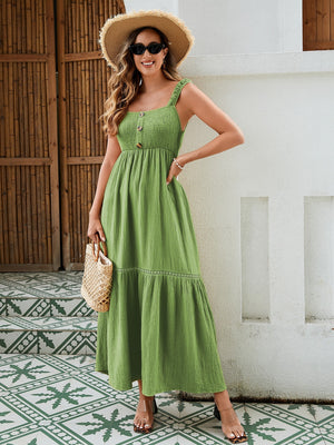 Textured Cotton Maxi Dress