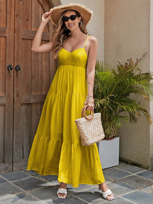 Elegant satin maxi dress