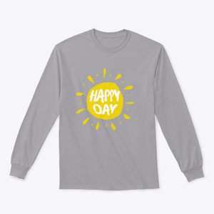 Sun With Hand Drawn Letters Happy Day Vector Summer Print For Clothes