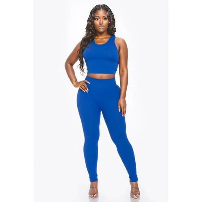 Tank Sports Top With Leggings  Set